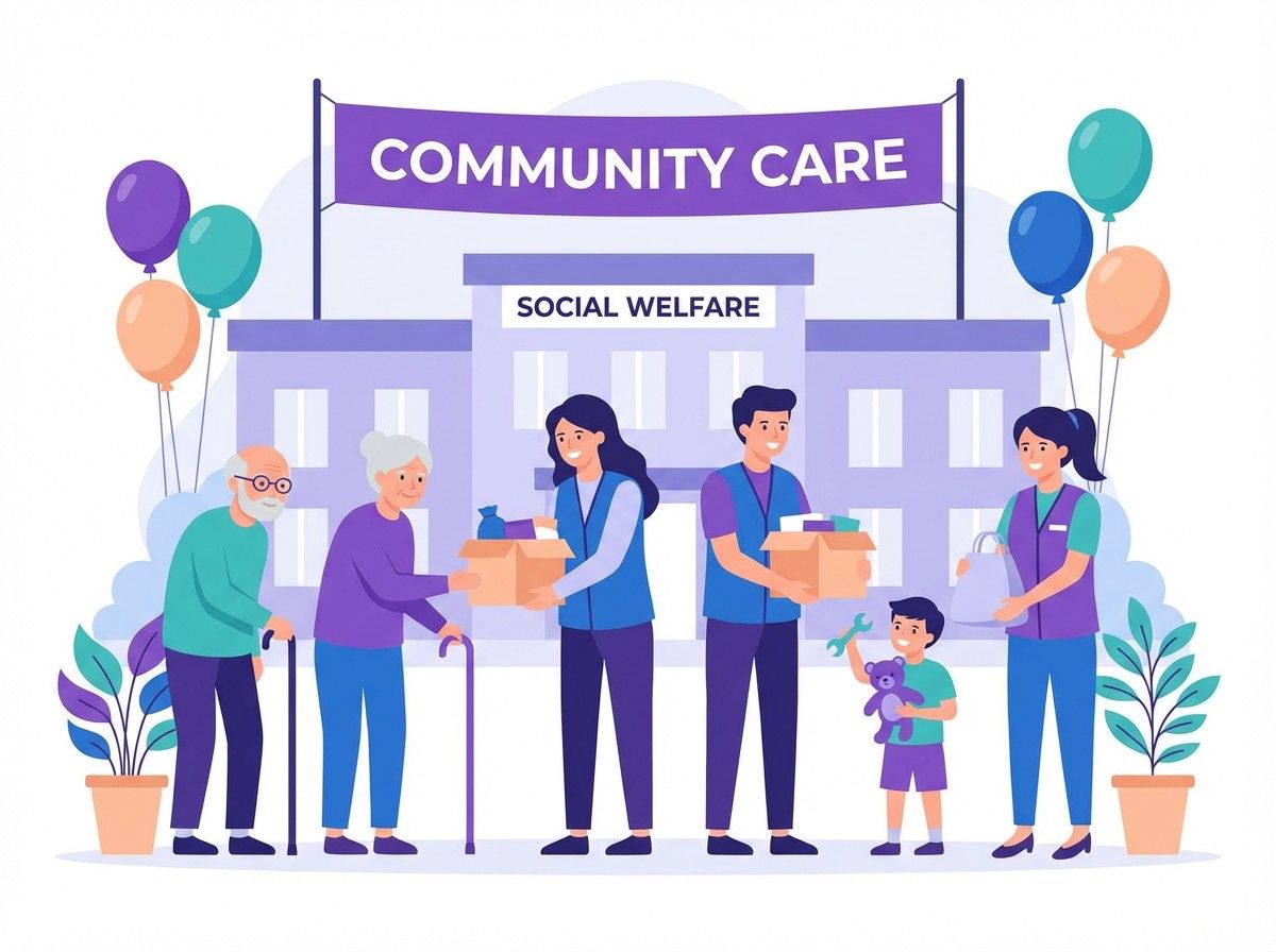 社群關懷活動插畫