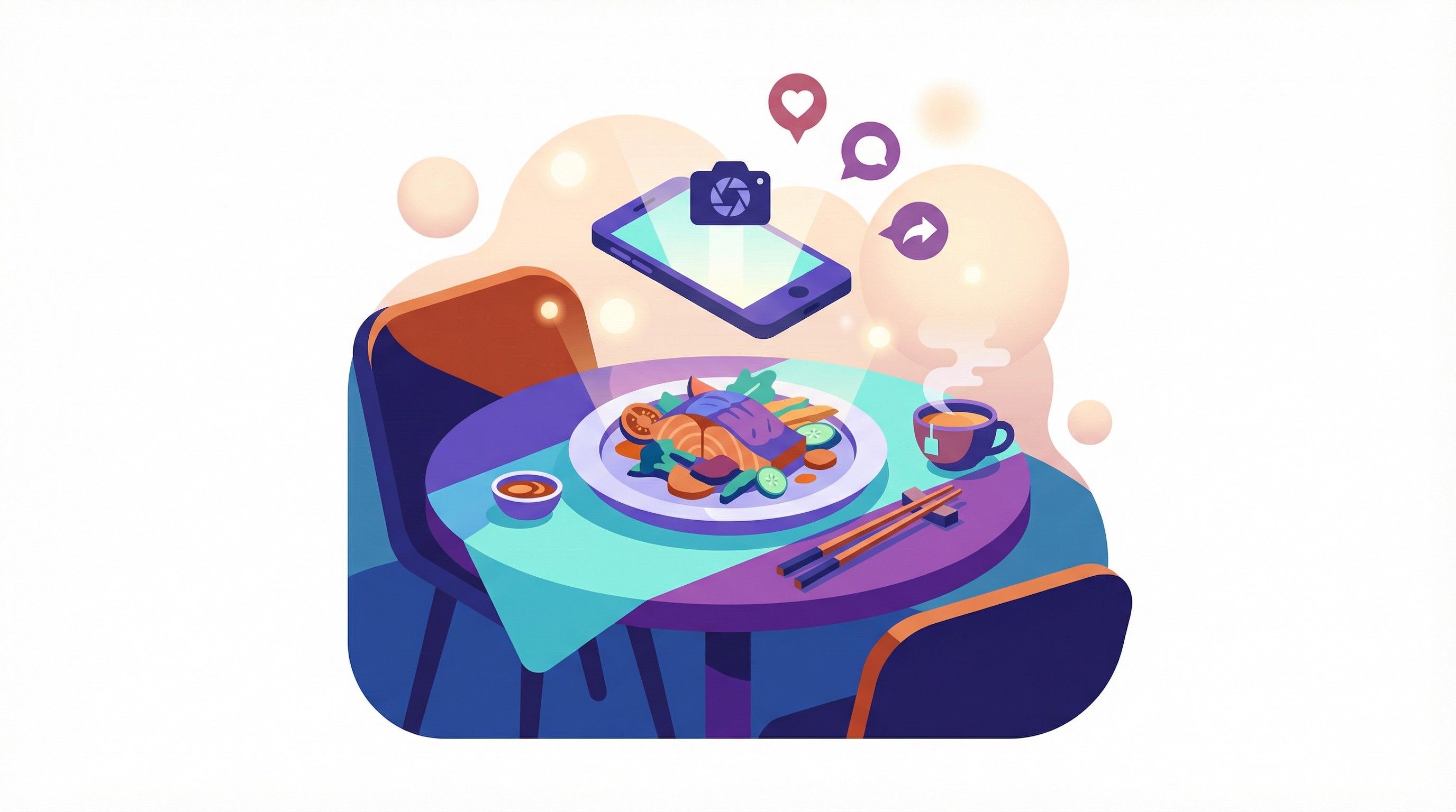 餐飲體驗活動插畫