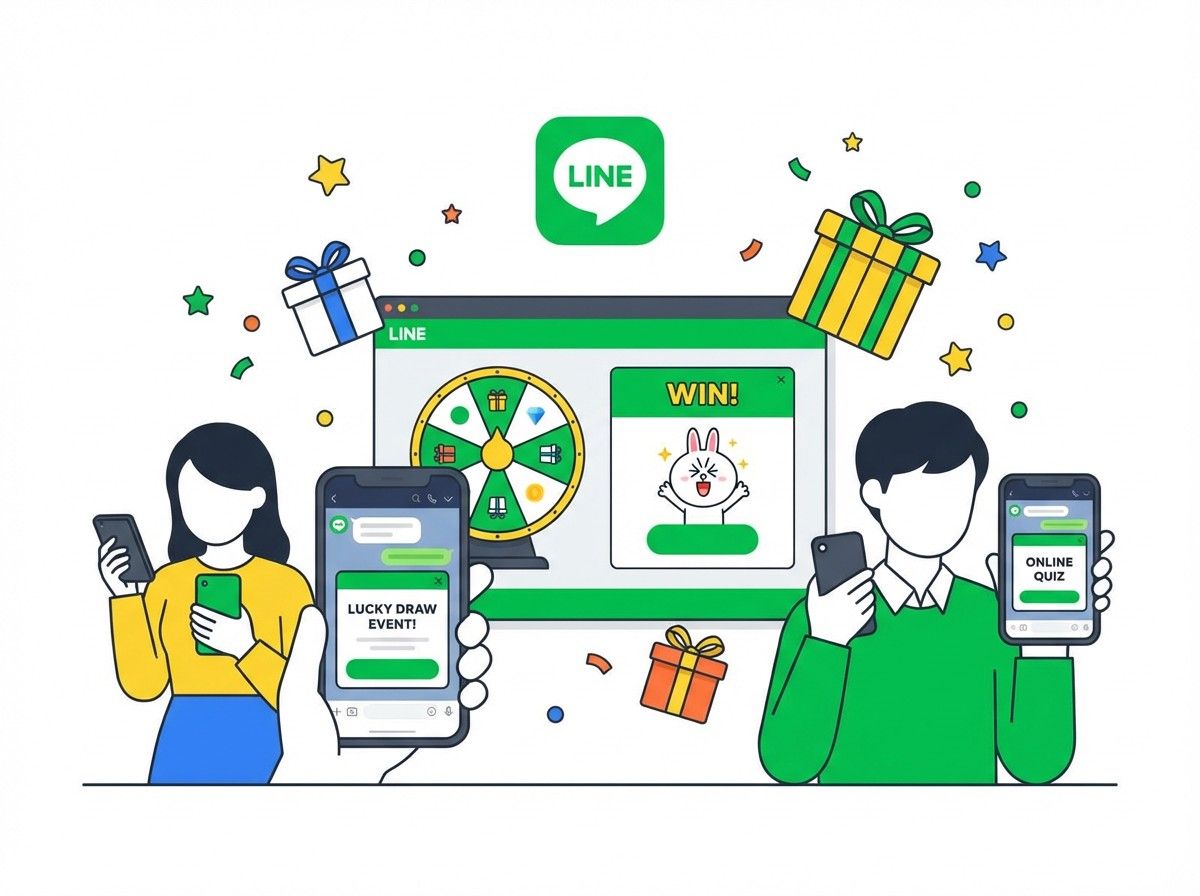 LINE互動抽獎插畫